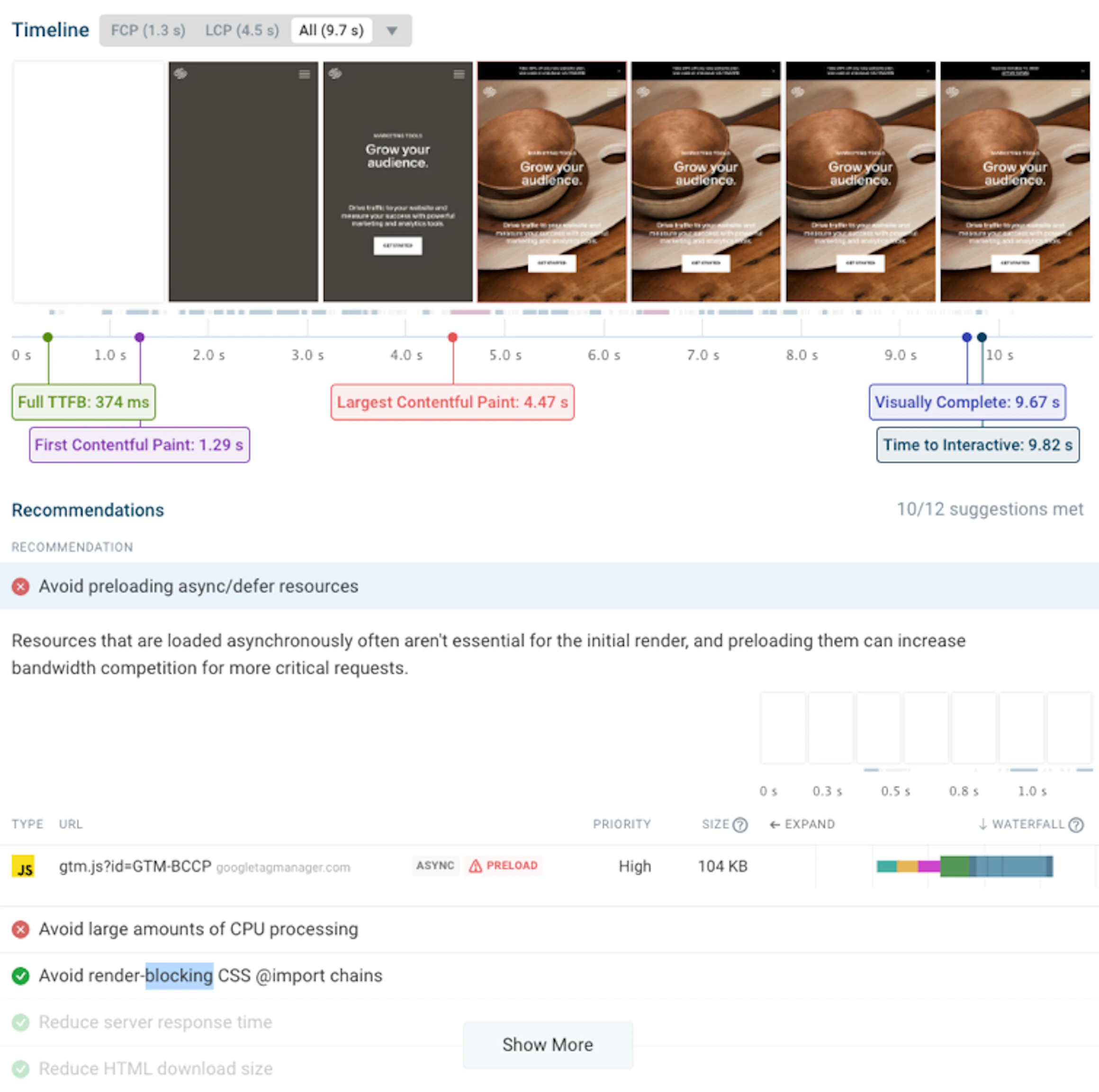 PageSpeed Insights Alternative